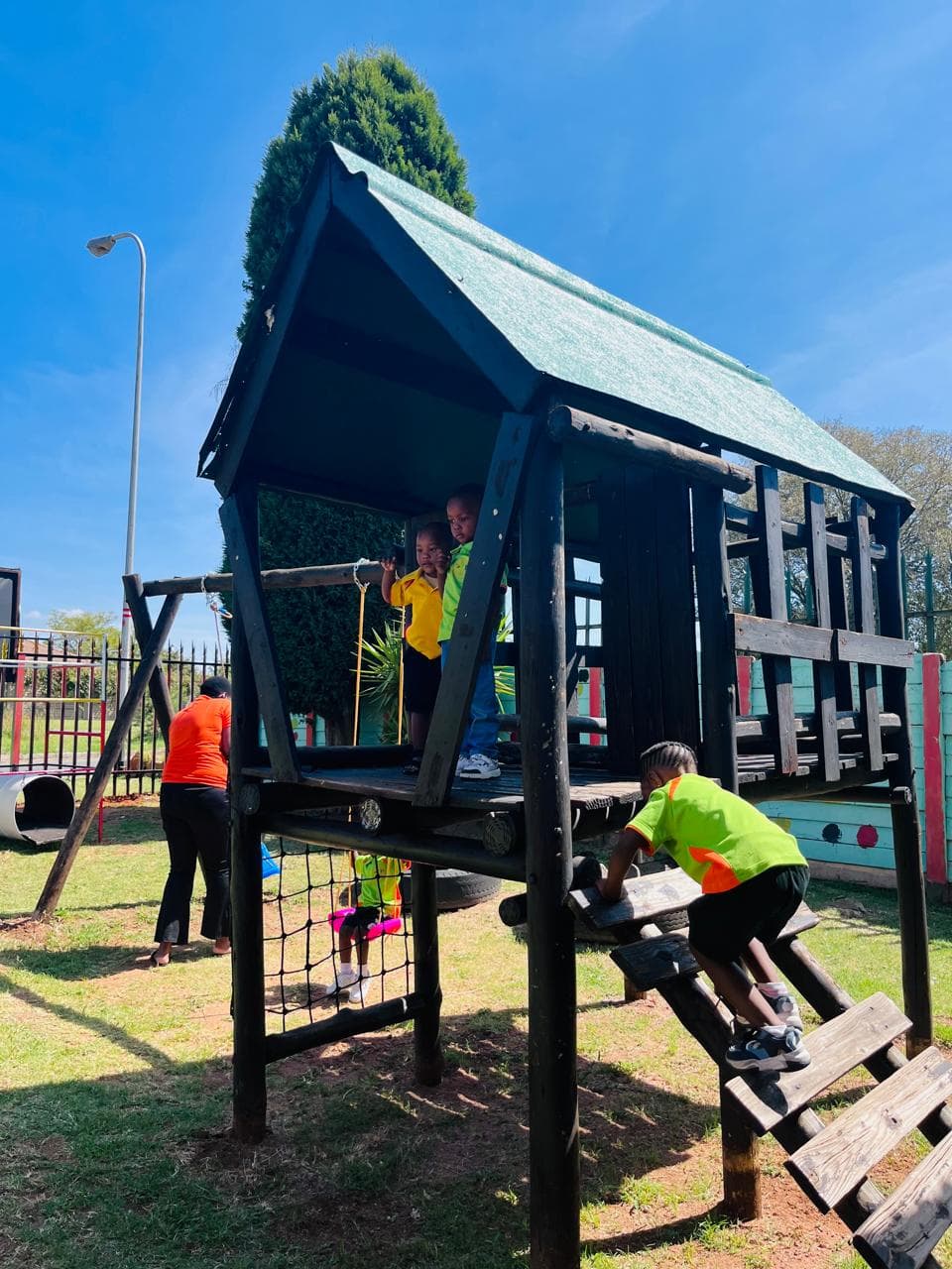 Learners outdoors